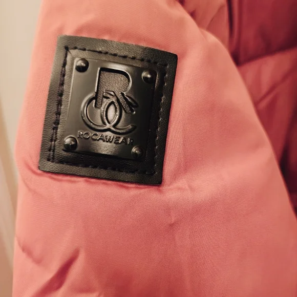 Y2K Rocawear Quilted Puffer Parka Jacket w Sherpa Hood Multi Pockets & Zip Sides - Picture 13 of 16